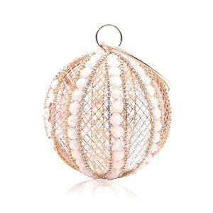 Women Round Ball Crystal Purse